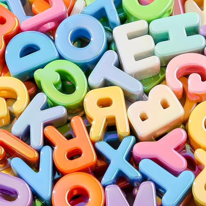78pcs Large Letter Beads Big Chunky Letter Bead A-Z Acrylic Alphabet Bubble Beads for Paracord Be... | Amazon (US)