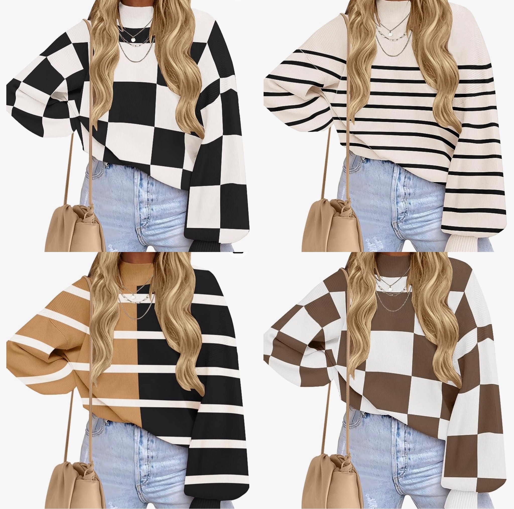 Amazon sweater comes in lots of fun colors and patterns!  I sized up to an xl in mine!  Really love the checkered ones! 

#LTKSeasonal #LTKfindsunder50 #LTKmidsize