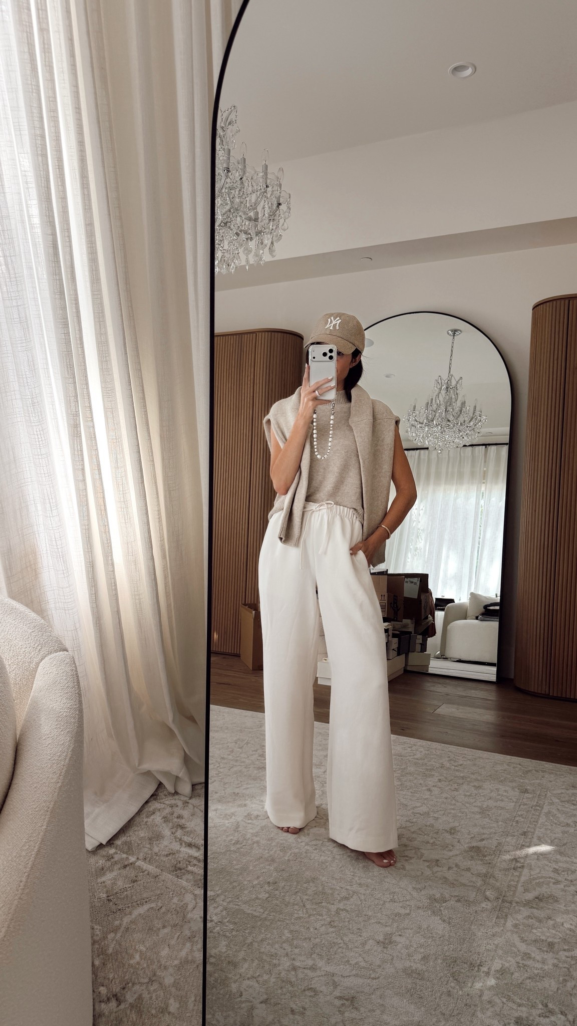 Styling the viral @Aritzia  pants! I’m just shy of 5-7” wearing the size SMALL REGULAR pants in the color nomad taupe , small sweater and XS tank top. #stylinbyaylin #springoutfit #basics


#LTKSeasonal #LTKootd #LTKOver40