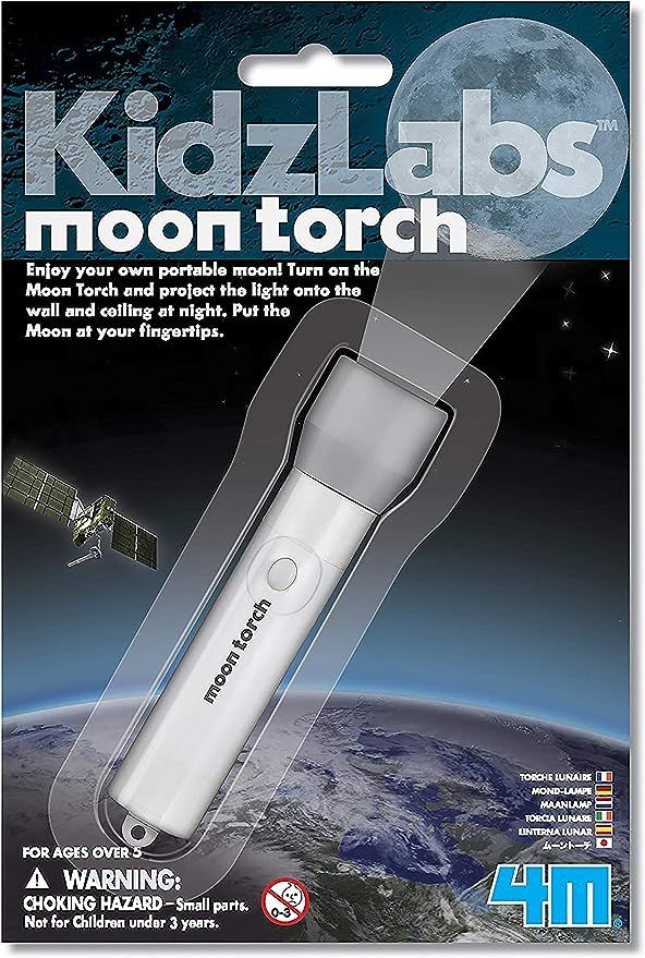 4M 3808 KidzLabs Moon Torch Projector Astronomy Science STEM Toys Educational Gift for Kids & Tee... | Amazon (US)