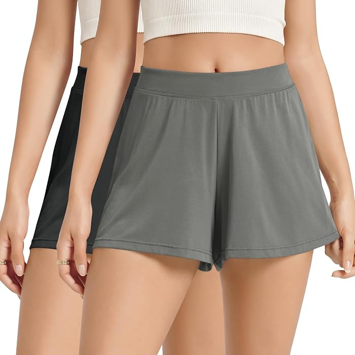 ODODOS 2-Pack Ultra-Soft Modal Lounge Shorts for Women \u2013 Lightweight & Breathable Sleepwear,... | Amazon (US)