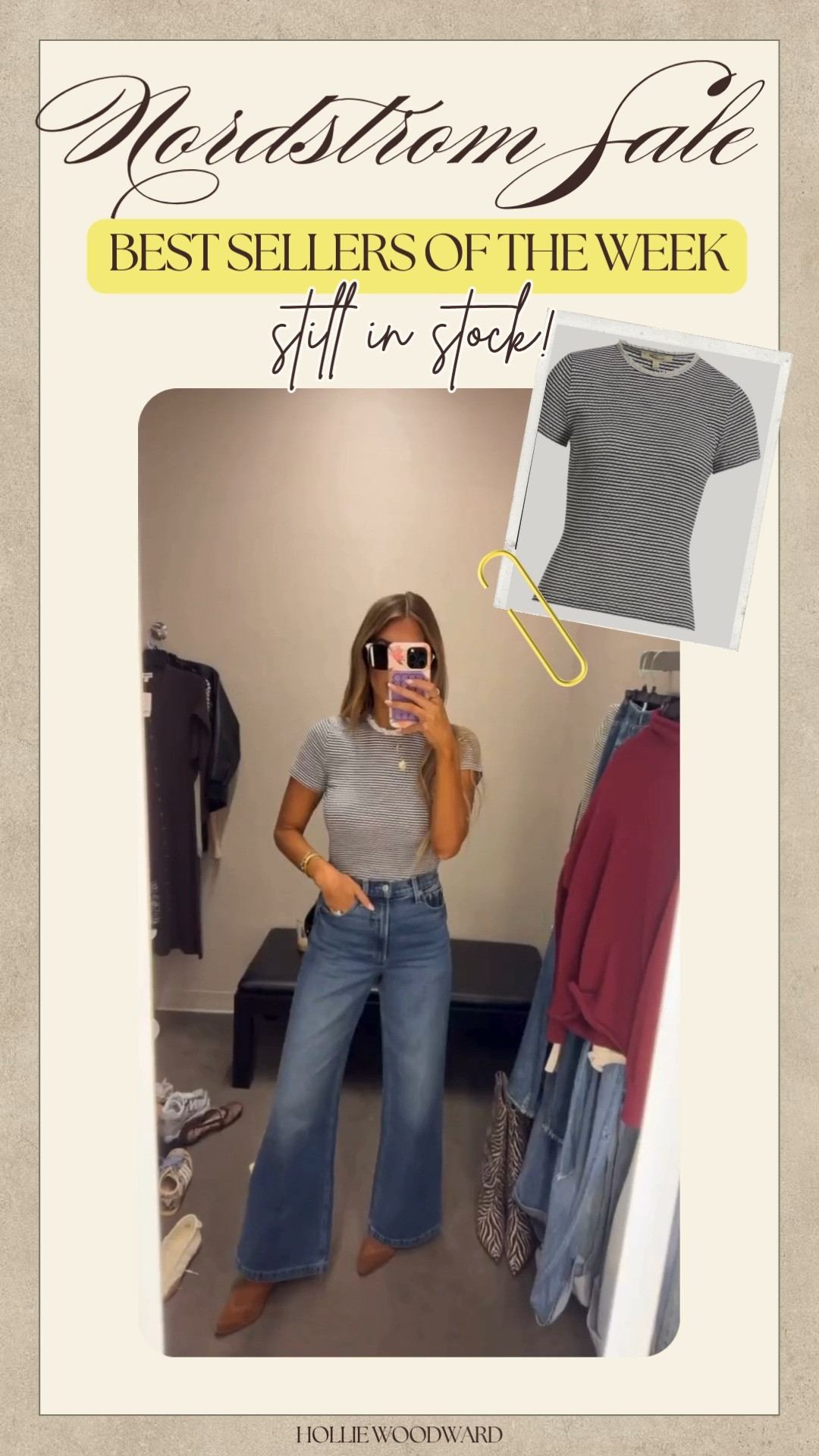 wearing a small top and 27 denim! 

 #LTKSaleAlert