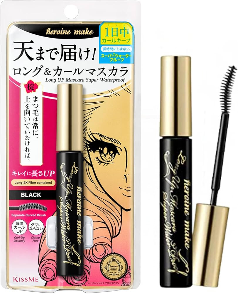HEROINE MAKE by KISSME Long Up Mascara Super Waterproof 01 Black, Super Lengthening Fiber for Eve... | Amazon (US)