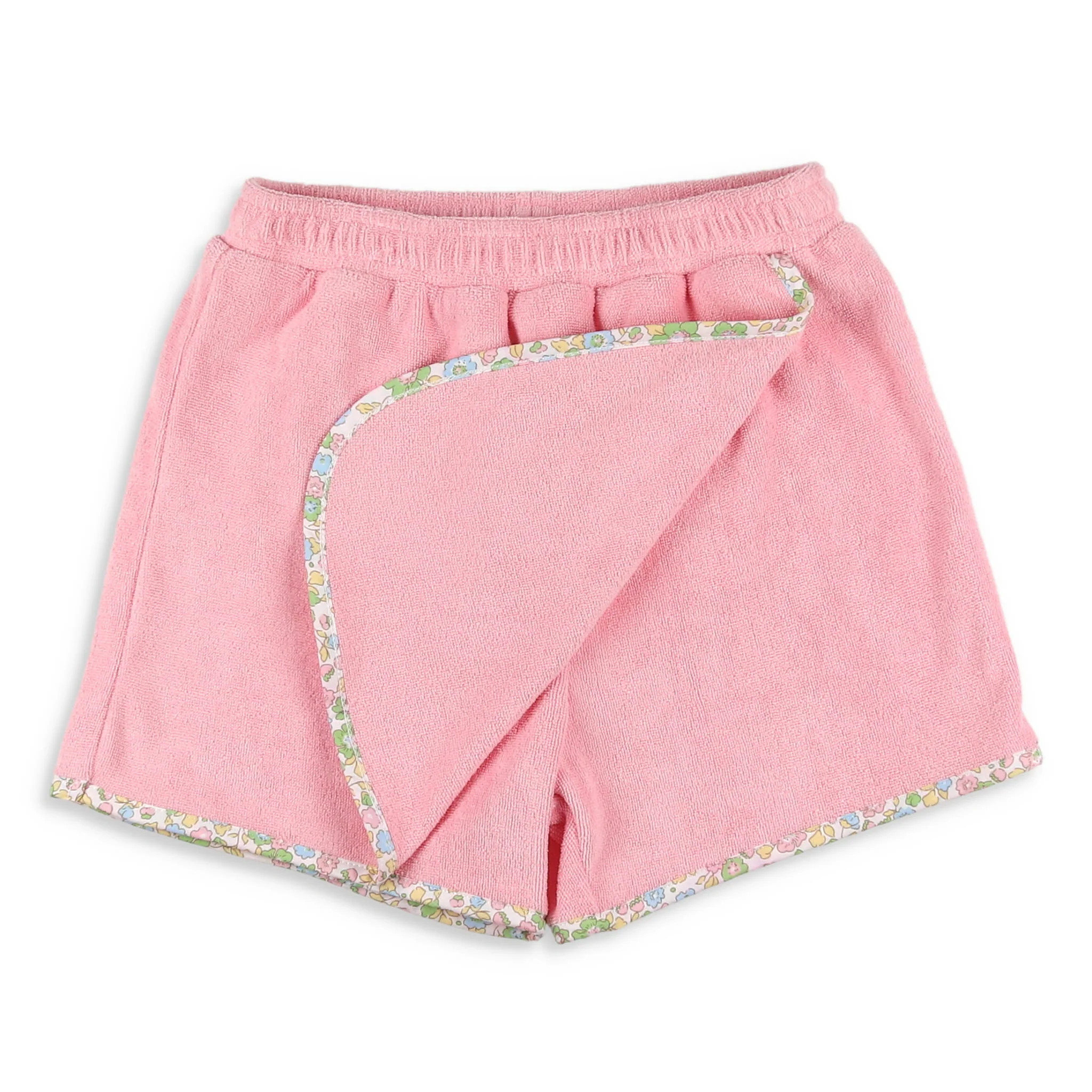 Girls Skort Set - Palm Beach Pink Terry - Shrimp and Grits Kids | Shrimp and Grits Kids