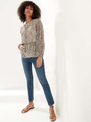 Smocked Peplum Top | Banana Republic (US)