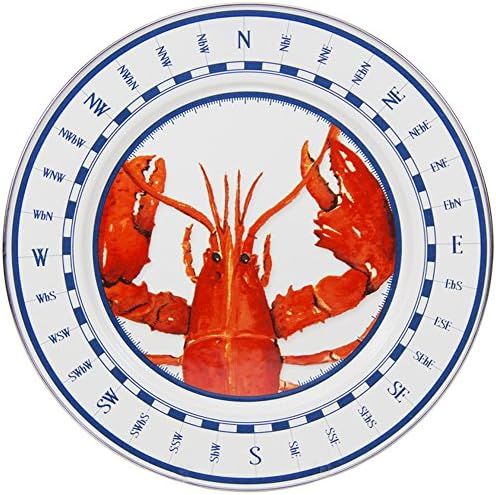 Golden Rabbit Enamelware - Lobster Pattern - 12.5 Inch Charger Plate | Amazon (US)