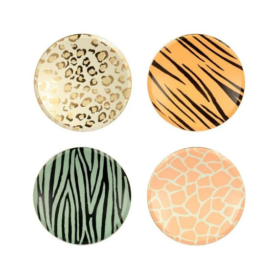 8 Large Safari Animal Print Dinner Paper Plates Jungle - Etsy | Etsy (US)