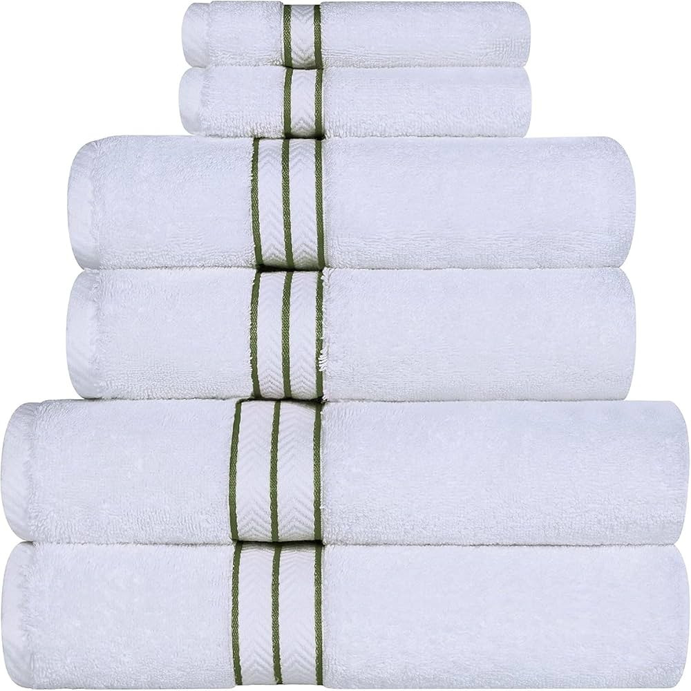 Superior Turkish Cotton Ultra-Plush 6-Piece Towel Set, Ideal for Master Bath, Guest Bathroom, Fas... | Amazon (US)