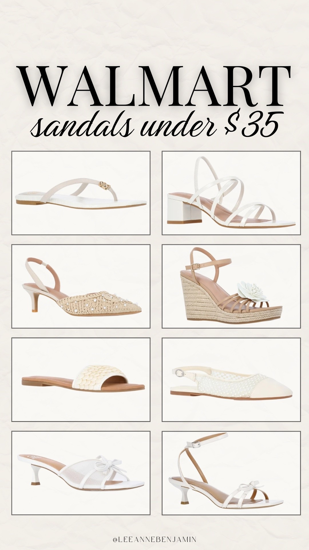Walmart neutral sandals under $35!

#LTKSaleAlert #LTKspring #LTKSpringSale