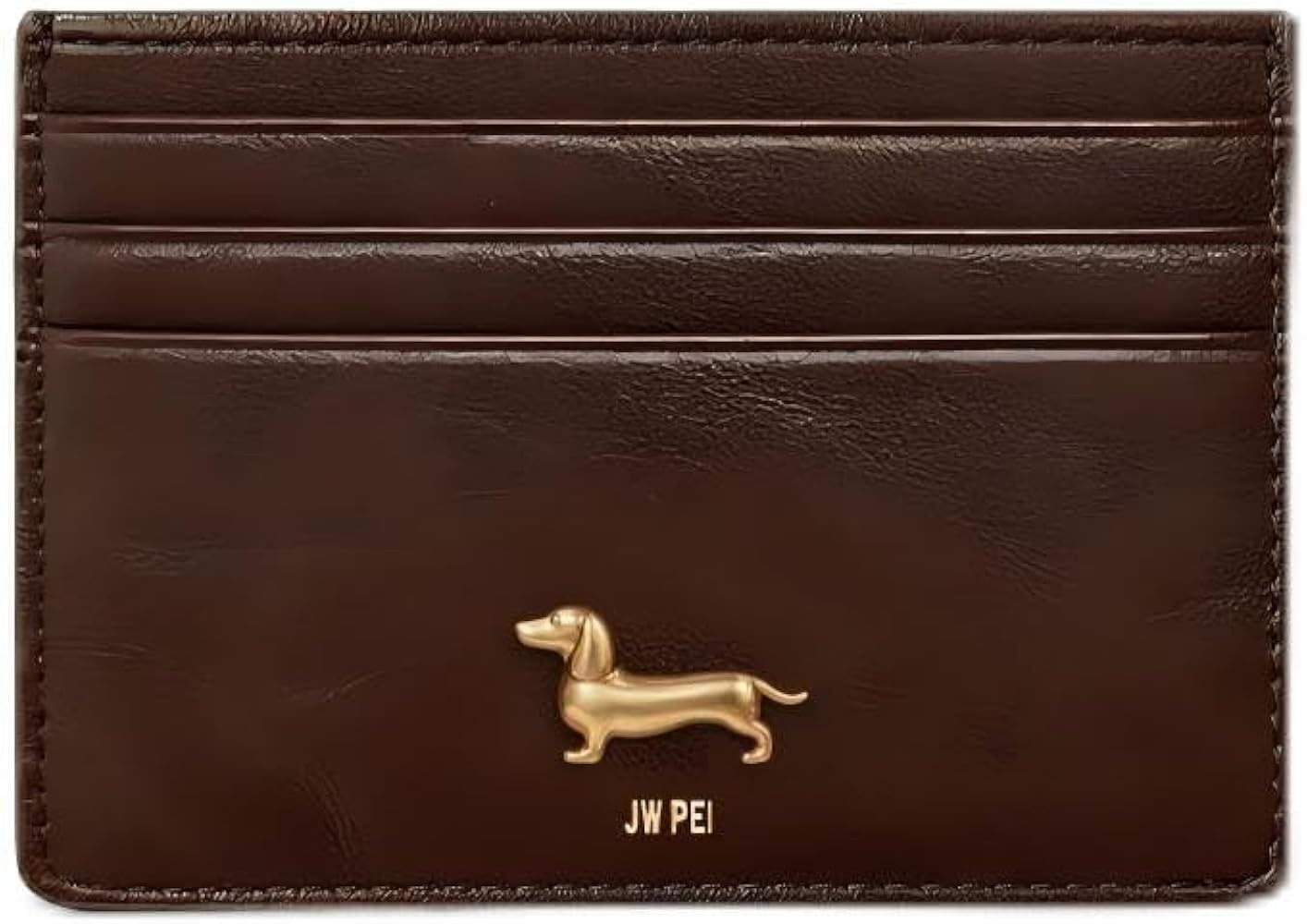 JW PEI Maeve Dachshund Metal Emblem Card Holder - Chocolate | Amazon (US)