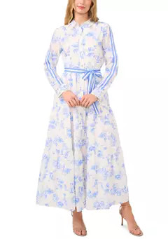 Petite Floral Printed Shirt Dress | Belk