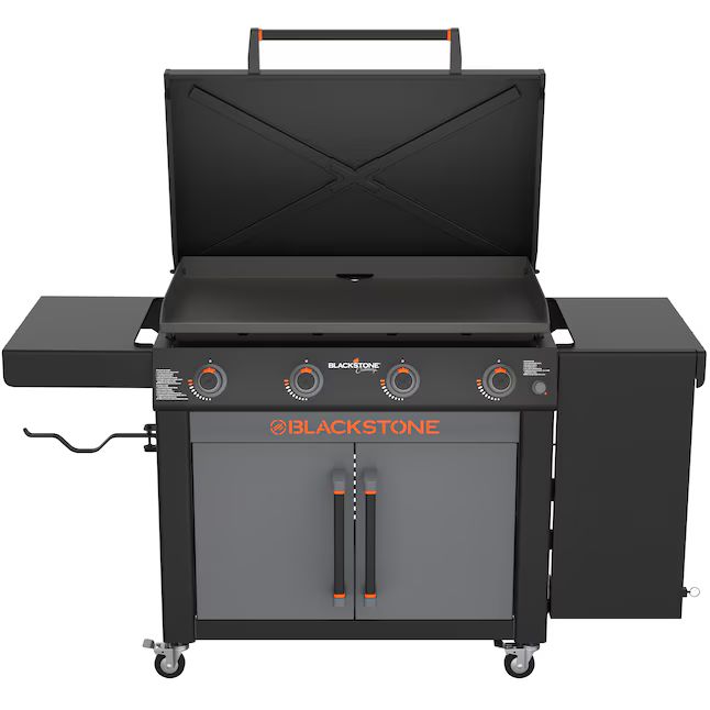 Blackstone 36" Culinary Omnivore Griddle with Side Table 4-Burner Liquid Propane Flat Top Grill | Lowe's