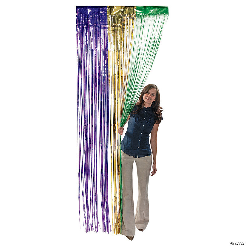 Mardi Gras Metallic Fringe Door Curtain | Oriental Trading Company