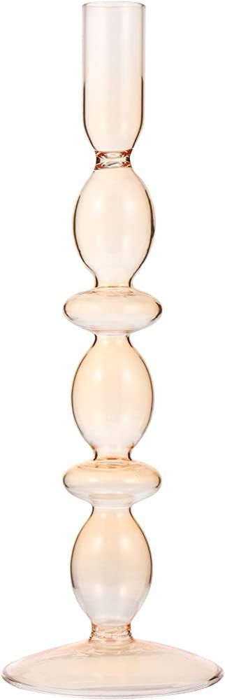 ULTNICE 1 Pc Romantic Retro Candle Holder Glass Candlesticks Home Candle Holder Dinner Candlestic... | Amazon (US)
