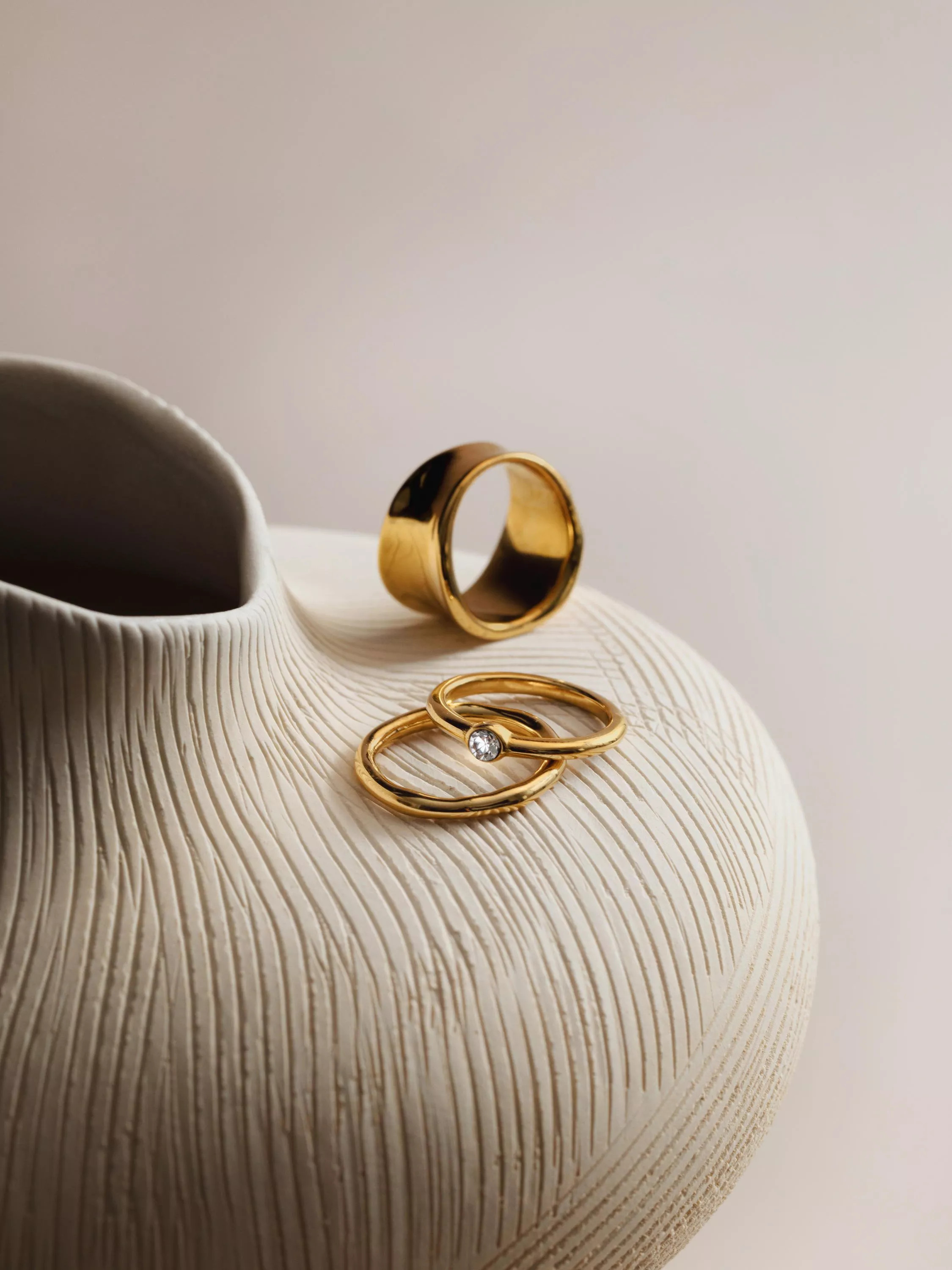 Orelia Waterproof LUXE Statement Molten Ring | John Lewis (UK)