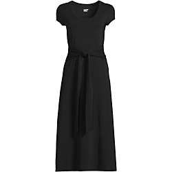 Women's Light Weight Cotton Modal Convertible Tie Waist Midi Dress | Lands' End (US)