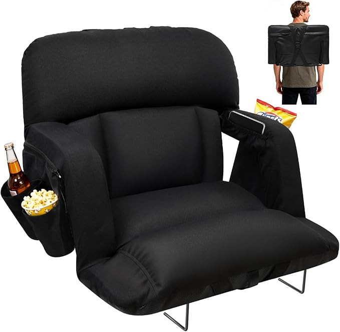 DEKEMASTER Stadium Seats with Back Support, Exclusive Sofa Style Design 25inch Wide Bleacher Chai... | Amazon (US)