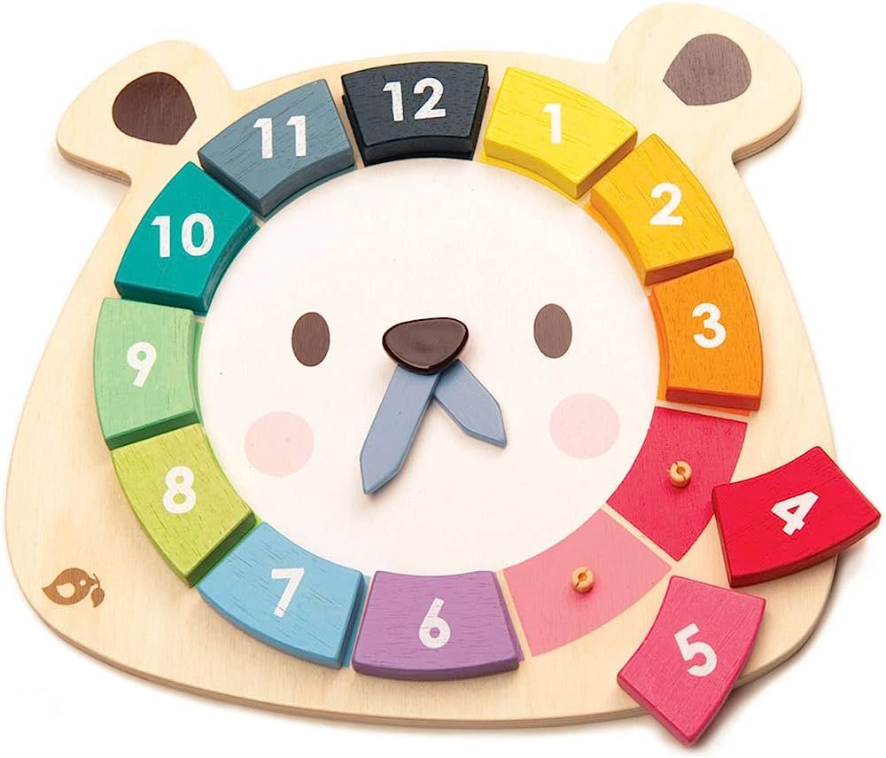 Tender Leaf Toys - 12 Pcs Bear Colors Clock, Early Learning Time, Educational Learning Clock Toy ... | Amazon (US)