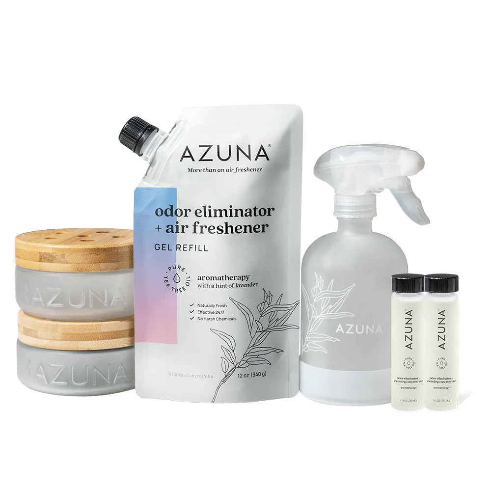 Luxe Glass Odor Eliminator 2 Room Kit & Cleaning Spray | Azuna