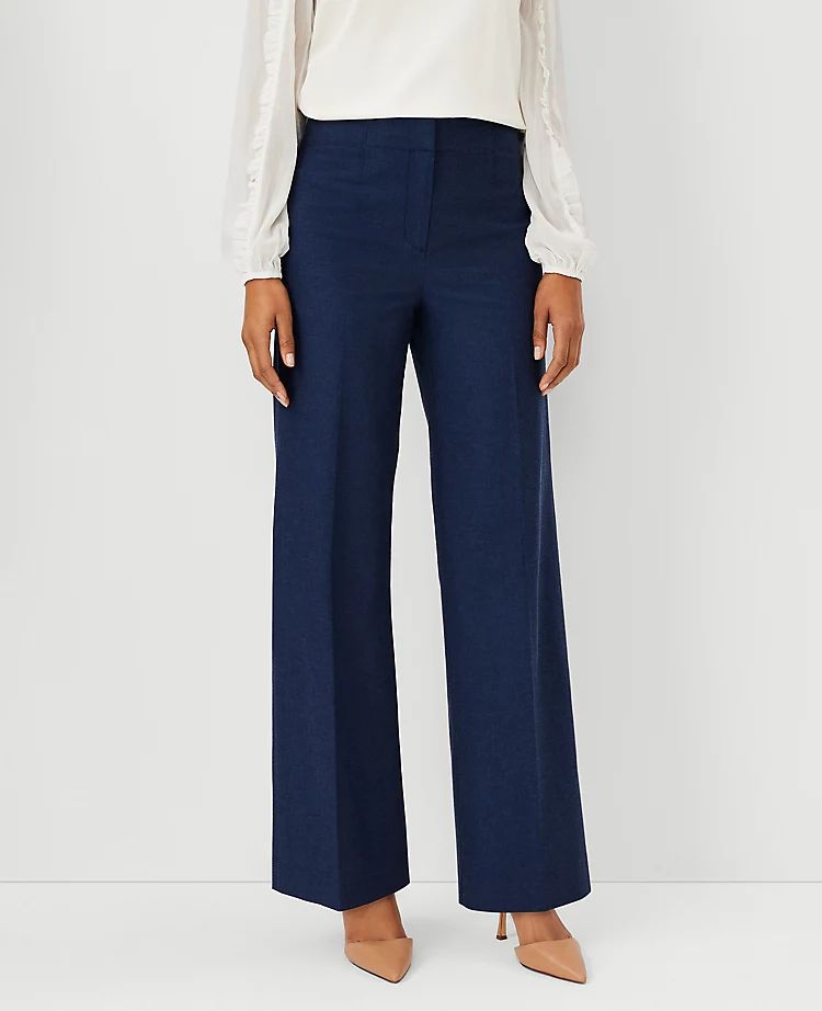 The High Rise Wide Leg Pant in Refined Denim | Ann Taylor (US)