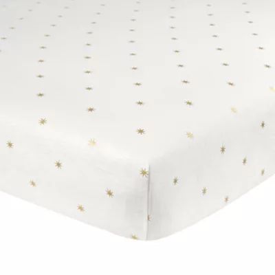 Just Born® Sparkle Sunburst Fitted Crib Sheet in Ivory | buybuy BABY | buybuy BABY