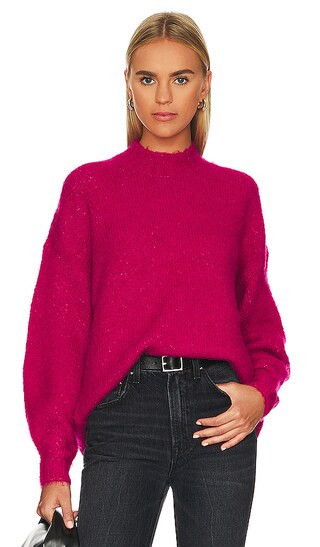 PISTOLA Carlen Mock Neck Sweater in Fuchsia. - size L (also in S) | Revolve Clothing (Global)