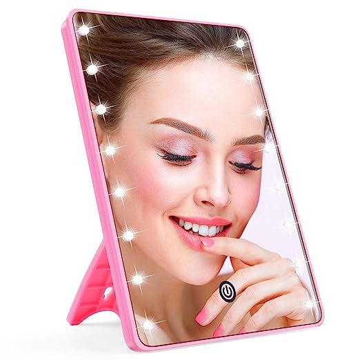 Makeup Mirror for Women and Men, Lighted Makeup Vanity Mirror with 16 LED Lights,Touch Screen,Lig... | Amazon (US)