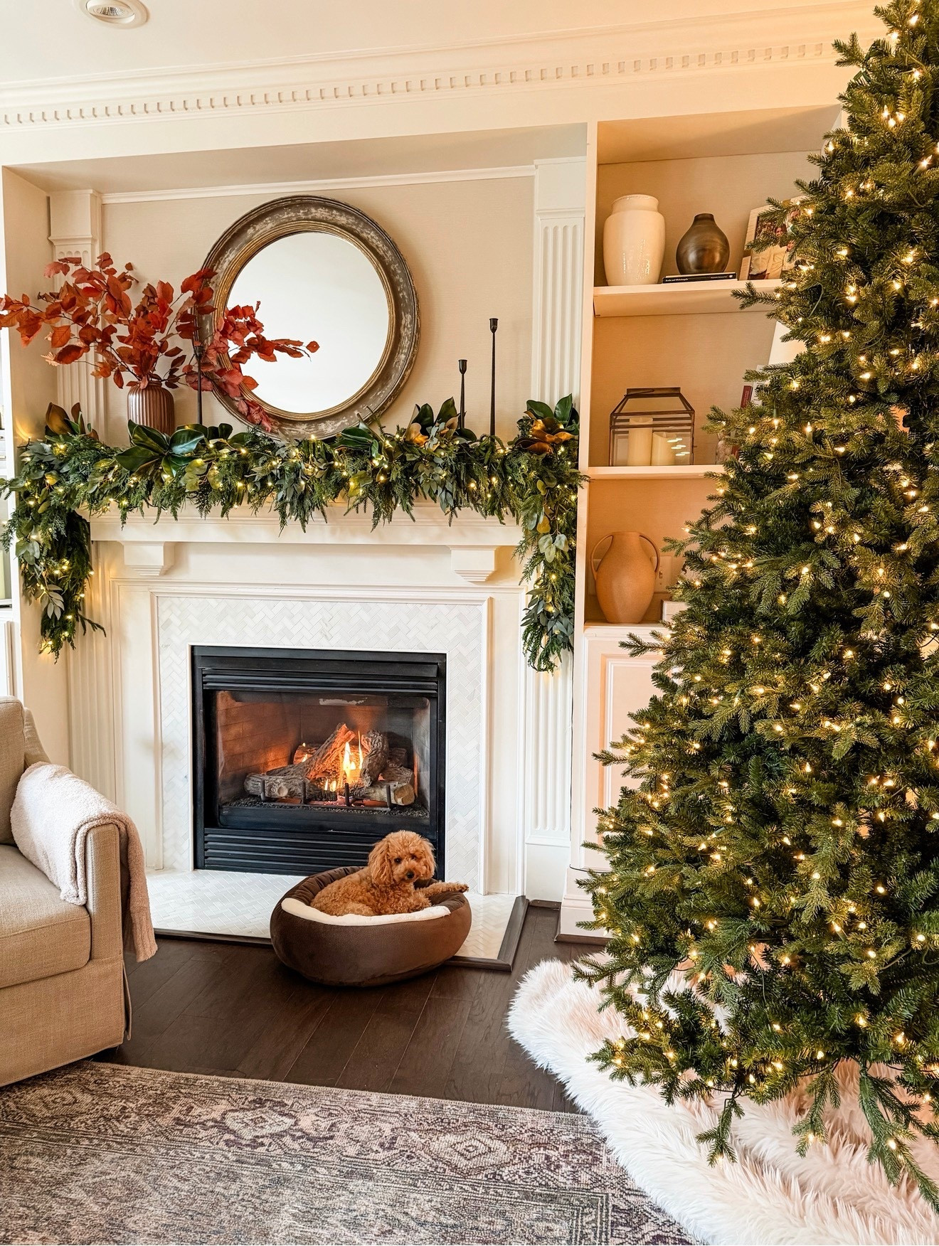 A cozy Thanksgiving mantle with an early holiday start ✨ Garlands and candle accessories linked — and the traditional Christmas look is coming next. 🎄🤍

#LTKHome #LTKHoliday #LTKSeasonal