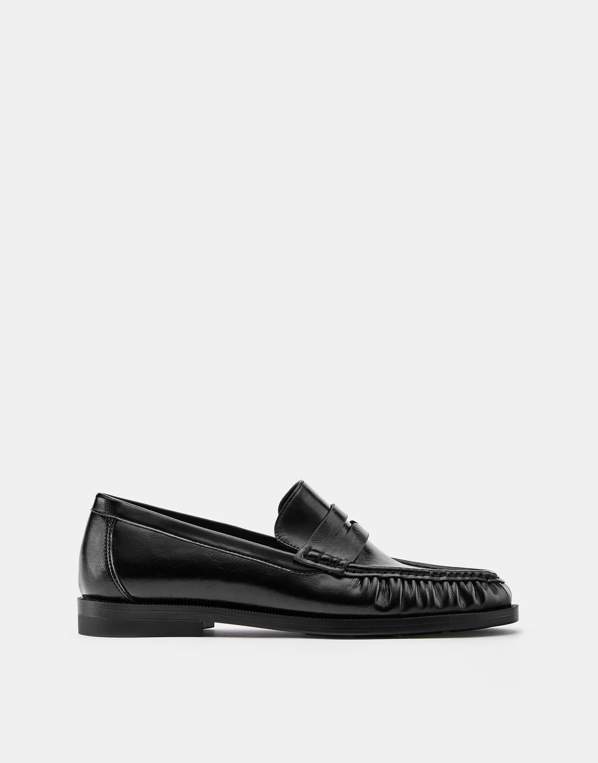 Pull&Bear Gathered loafers in black | ASOS (Global)