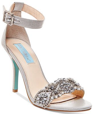 Blue by Betsey Johnson Gina Embellished Evening Sandals  & Reviews - Heels & Pumps - Shoes - Macy... | Macys (US)