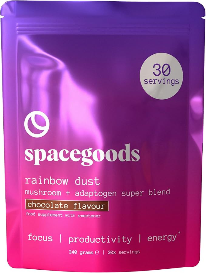 Spacegoods Rainbow Dust 240g | 30 Servings | Flavoured Mushroom Coffee | 80mg of Natural Caffeine... | Amazon (UK)