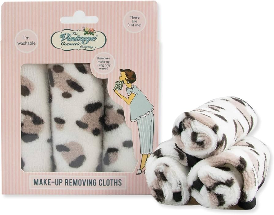 The Vintage Cosmetic Company | Make-up Removing Cloths | Polyester Facial Wash Cloths | Dual Side... | Amazon (US)