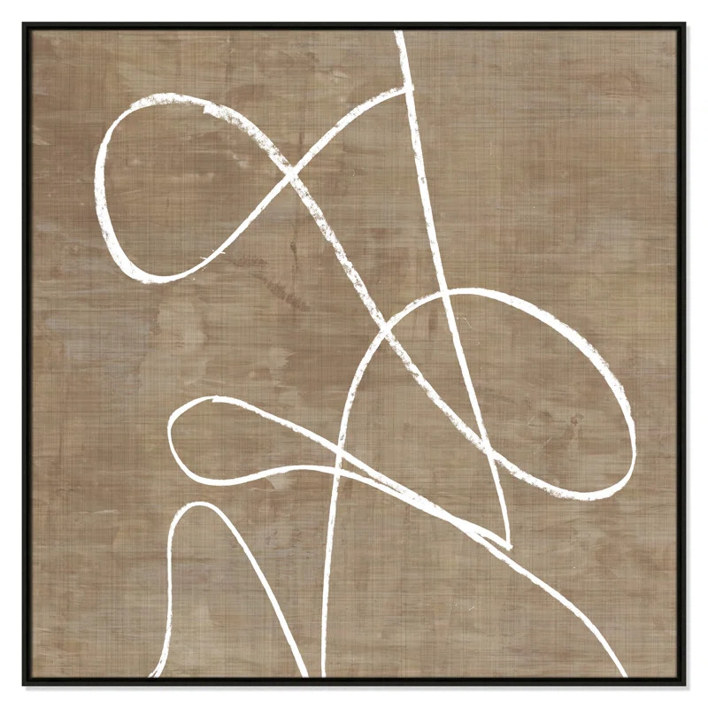Swooping Lines - Floater Frame Painting on Canvas | Wayfair North America