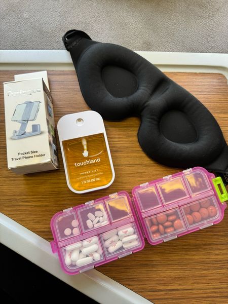 Amazon travel essentials— eye mask, hand sanitizer, pill organizer, phone clip, supplement container ✈️

#LTKFindsUnder50 #LTKSaleAlert #LTKTravel