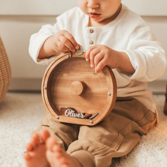 Piggy Bank Personalized Gifts for Kids Wooden Coin Bank - Etsy | Etsy (US)