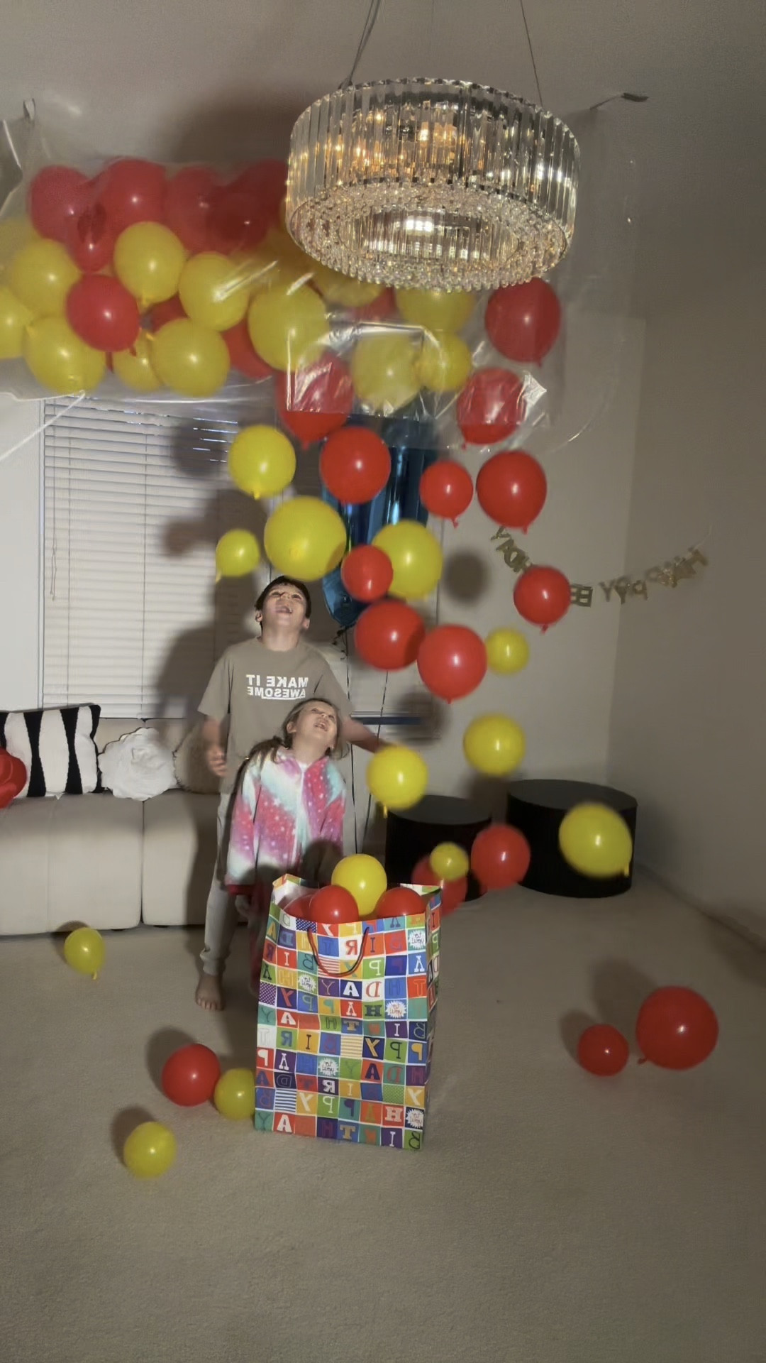 Multicolor Plastic Balloon Drop Bag!