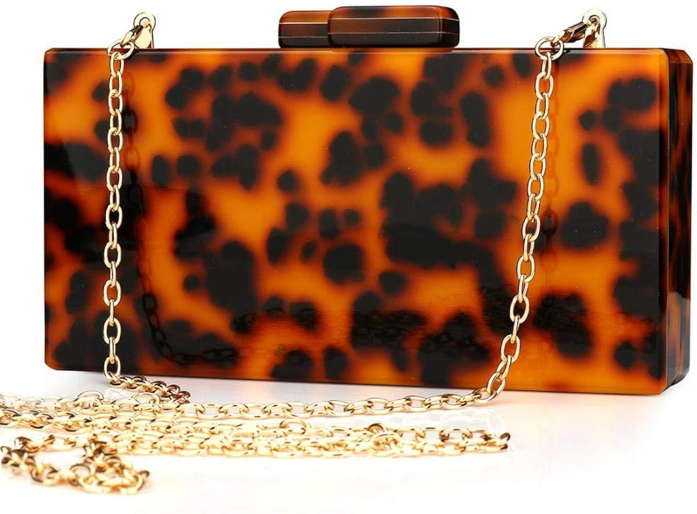 Puedo Women Evening Bag Acrylic Clutch Purse Perspex Box Colorful Geometric Handbags Shoulder Cro... | Amazon (US)