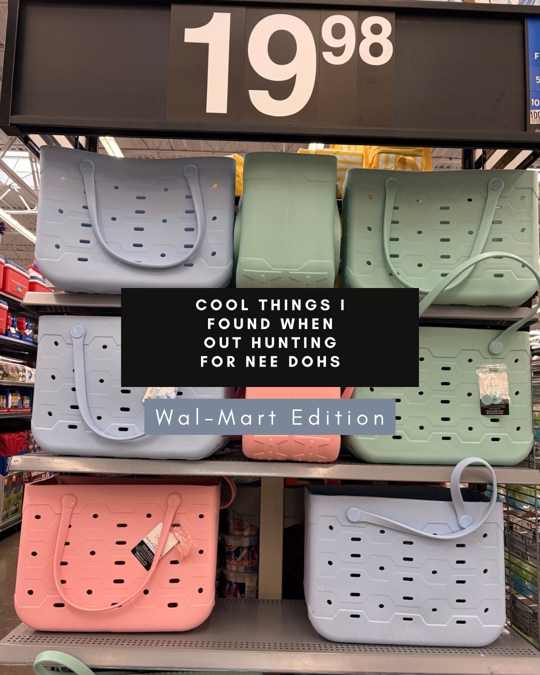 No Nee Doh were found, sadly.

But I did find some other awesome things yesterday at Wal-Mart. So ready for a fun summer.- these are must haves for all the outdoor activities on our warm weather bucket lists!

1.) BARGAIN look for less molded bags for pool/sports in pretty spring colors (Under $20!?!)
2. Portable fan for hot games
3. The cutest tanning pool for teen girls (or their moms)
4. Amazing sized neutral boucle stools (a pair is perfect for the end of the bed)
5. Affordable hurricanes (line 3 or 5 down the center of an outdoor table with candles for instant summer ambience)
6. Rechargable outdoor lamps with white scalloped shades
7. Lots of colors of snack or boxes for picnics and beach snacks
8. Must-Have Rattan-look outdoor silverware caddy

@walmart #walmartfinds 



#LTKmomlife #LTKHome