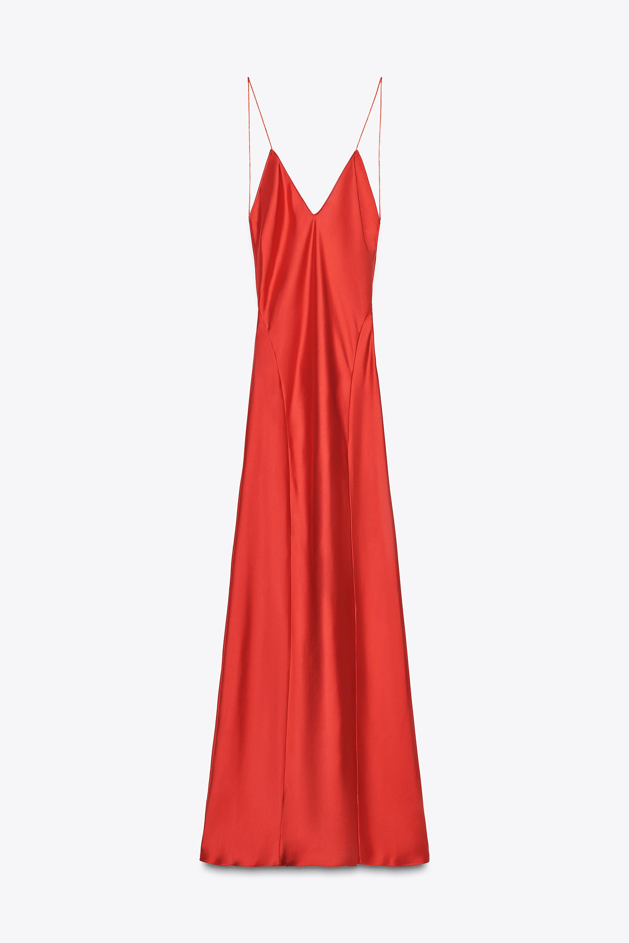 OPEN BACK SATIN LONG DRESS | Zara US