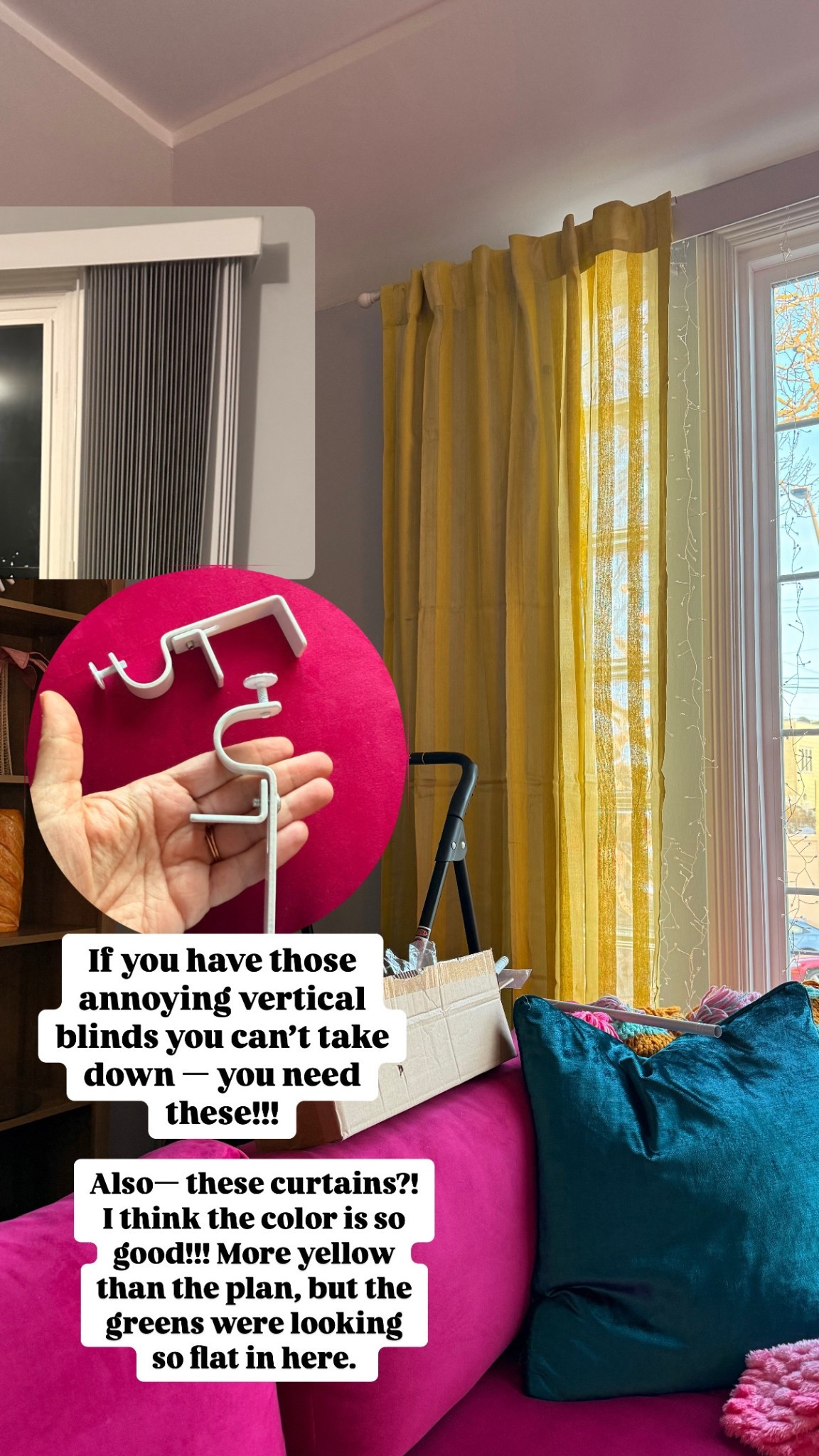 Best no drill bracket for vertical blinds! Renter friendly hack! 

#LTKFindsUnder50 #LTKHome