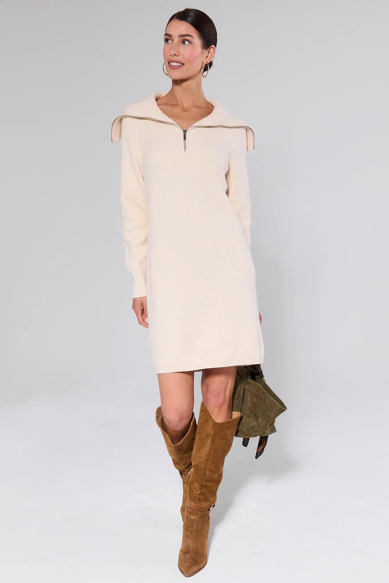 Aubrey Ribbed Knit Sweater Dress | Avara
