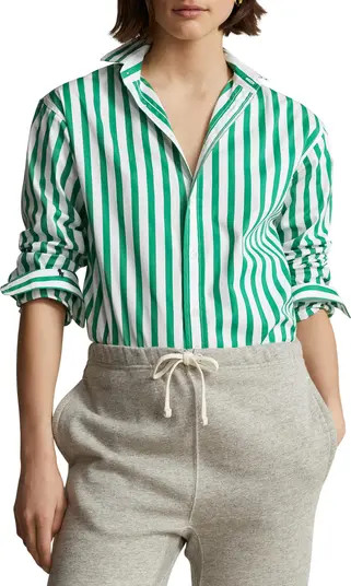 Stripe Cotton Button-Up Shirt | Nordstrom