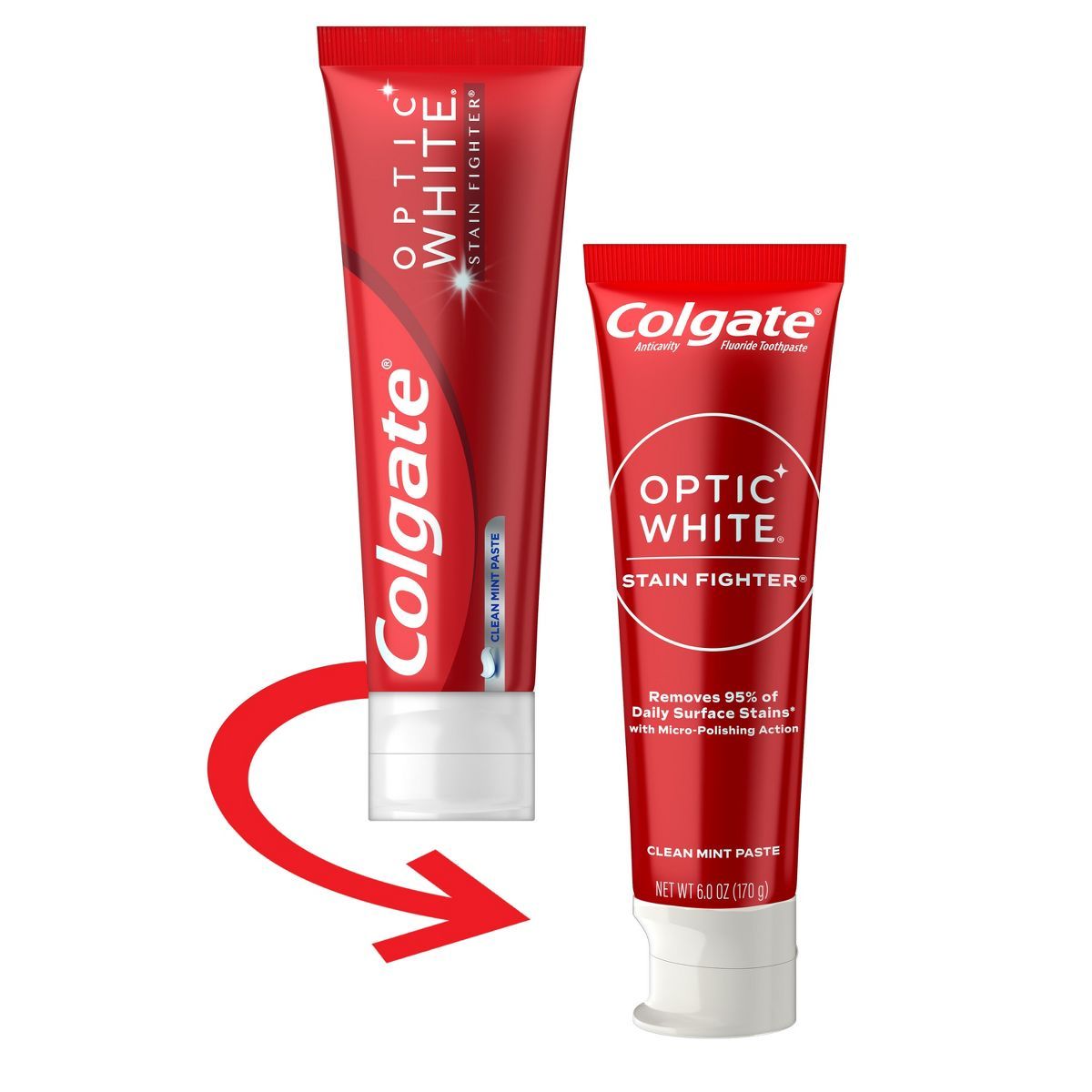Colgate Optic White Stain Fighter Clean Mint Toothpaste - 6oz | Target