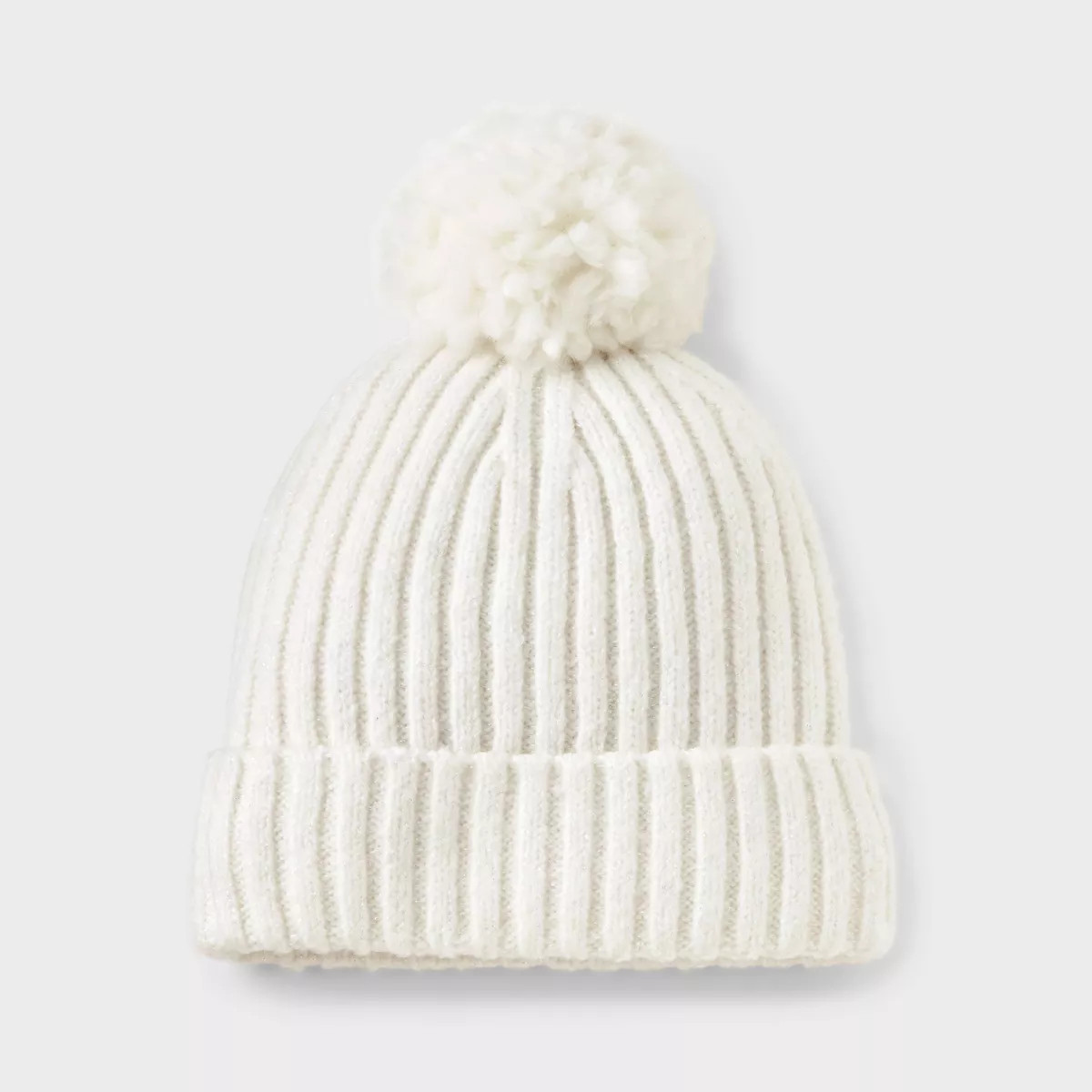 Toddler Girls' Sparkle Yarn Beanies - Cat & Jack™ Cream | Target