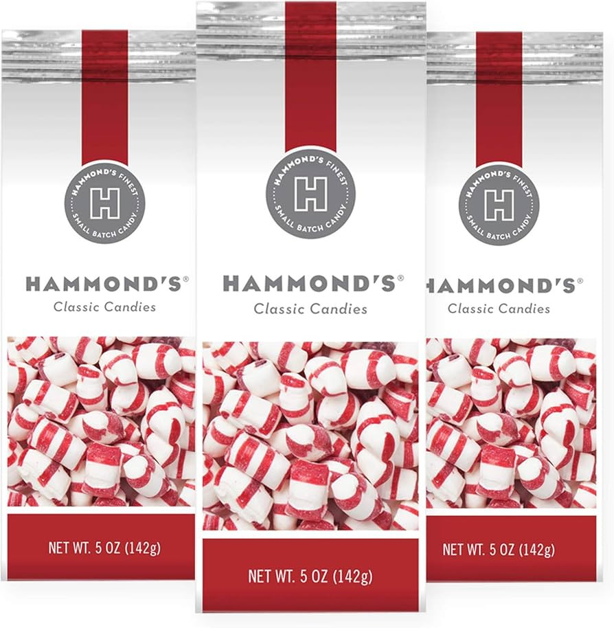 Hammonds Old Fashioned Everyday Peppermint Puff Candies-3 Bags. Peppermint Puffs- Dinner Mints- H... | Amazon (US)