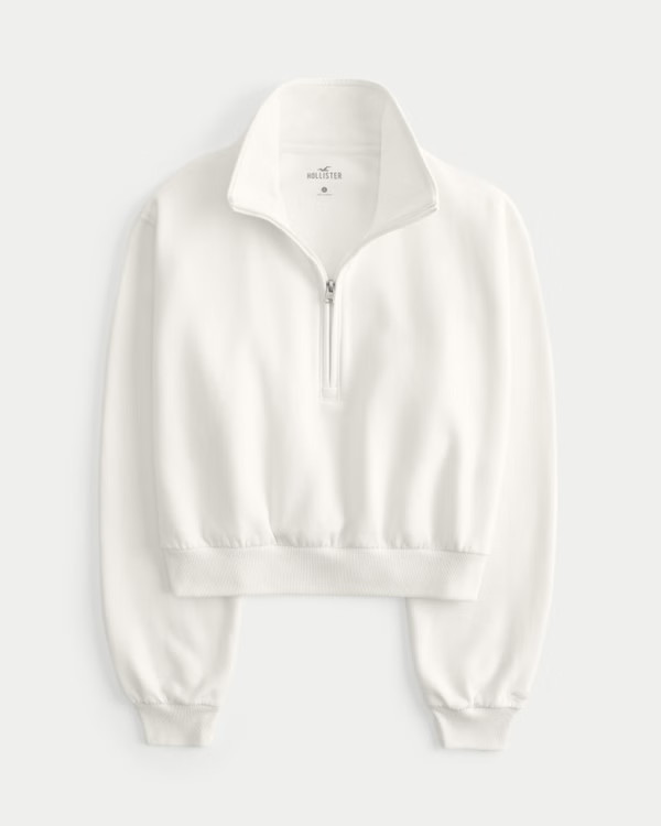 Women's Easy Mini Half-Zip Sweatshirt | Women's Tops | HollisterCo.com | Hollister (US)