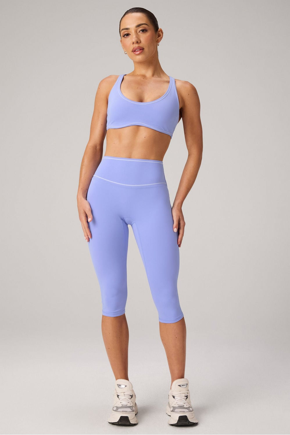Pureluxe Push-Up Low Impact Bra + The No-Seam Pureluxe Tlc High-Waisted Capri 2-Piece Outfit | Fabletics