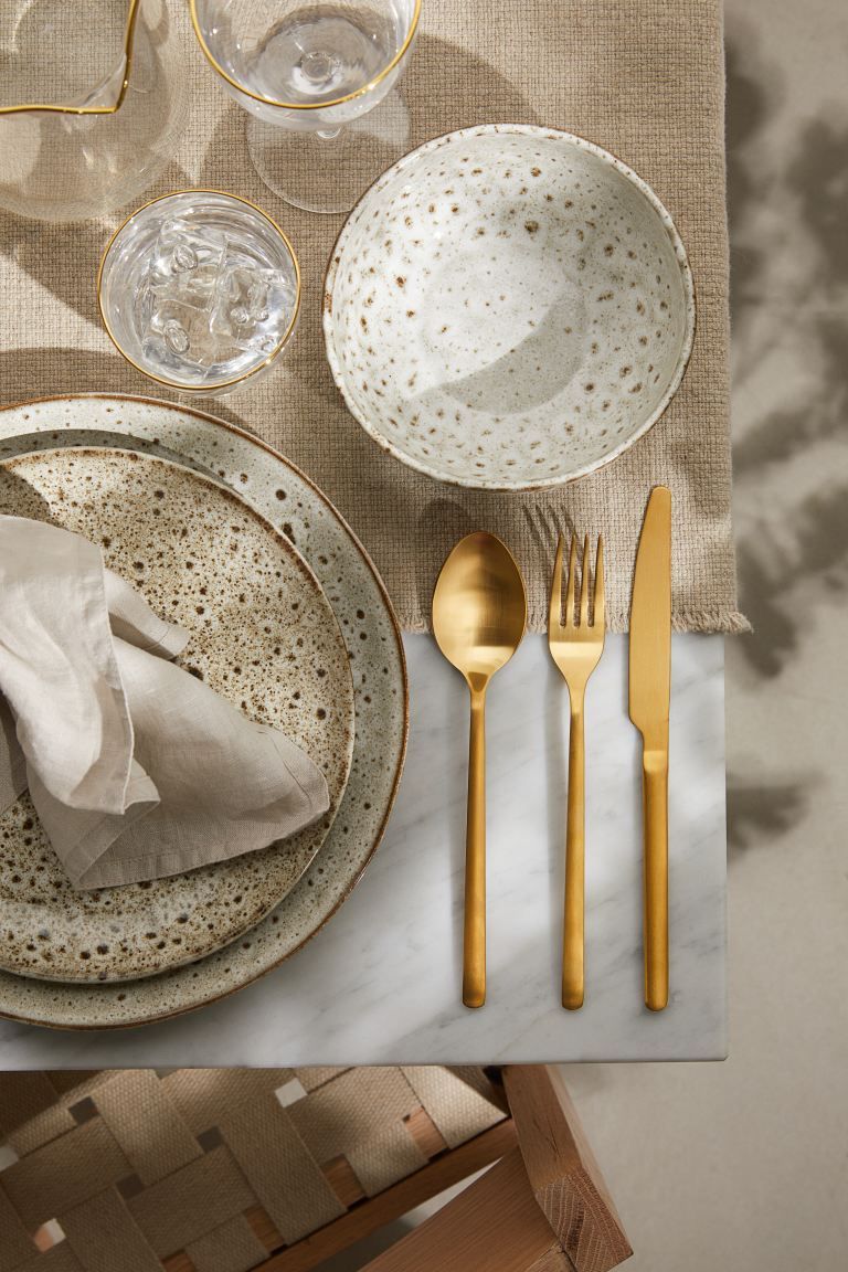 3-pack Cutlery - Gold-colored/matte - Home All | H&M US | H&M (US + CA)