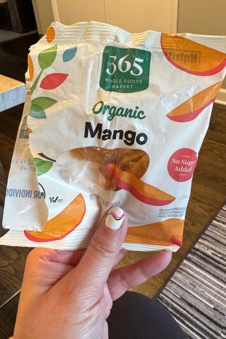 Holy yum! These dried mangos from Whole Foods come in a giant bag of snack packs and they are incredible!!!! Can't believe they're no sugar added, wow! 

Perfect as snacks at school for your kids! Yum!

#LTKfamily #LTKkids #LTKfitness