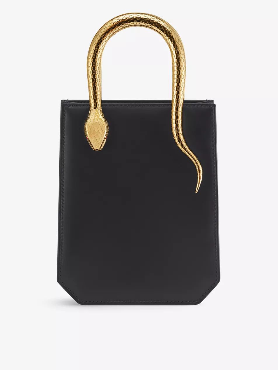 Serpenti Mary Katrantzou leather tote bag | Selfridges